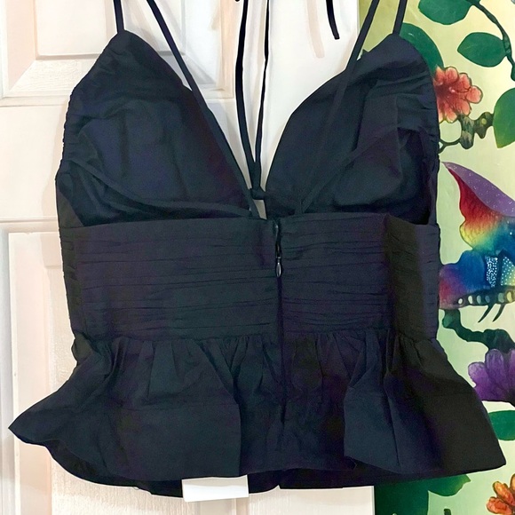 NWT Ulla Johnson Essie Peplum Top Noir (Black) - Picture 15 of 16